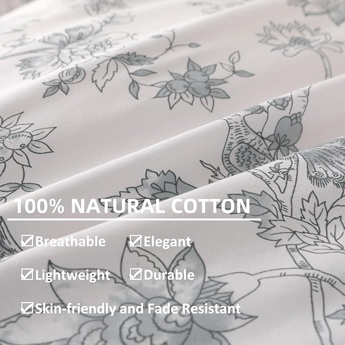 OAITE Duvet Cover Set, 100% Cotton Comforter Cover - Image 5
