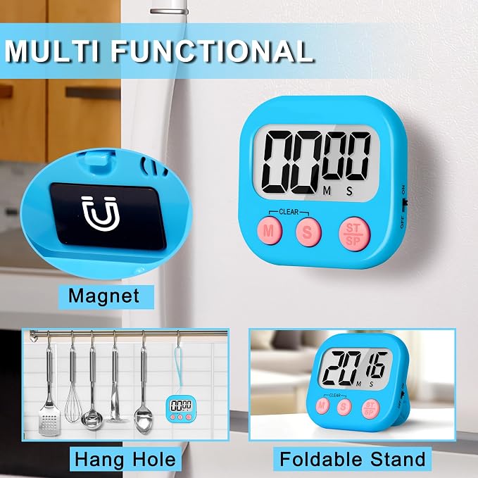 ZILLEEN Classroom Timer for Kids Teachers 6 Pack Digital Timers - Image 2