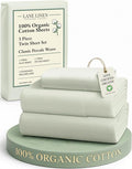 LANE LINEN 100% Organic Cotton Twin Sheets, Soft & Comfy Percale Weave by LaneLinen