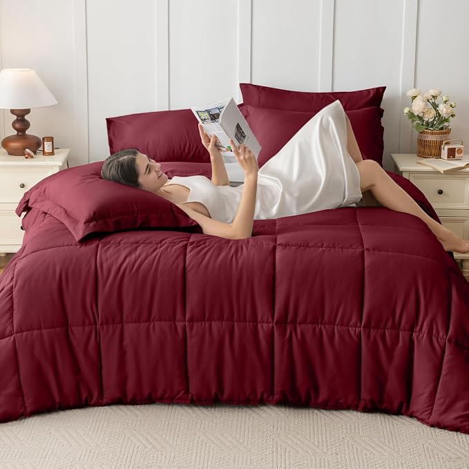 JOLLYVOGUE Full Comforter Set, Ultra-Soft Bed in a Bag Full Size 7 Pieces - Image 7