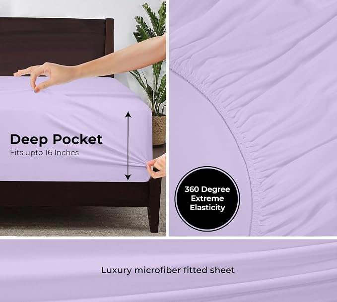 Royale Linens Fitted Sheet King - Image 3