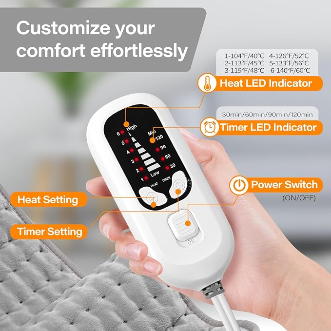Deepsoon Heating Pad, Electric Heating Pads - Image 3