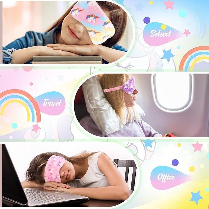 Cuffbow 6 Pack Plush Sleep Mask Set, Cute Plush Eye Masks - Image 5