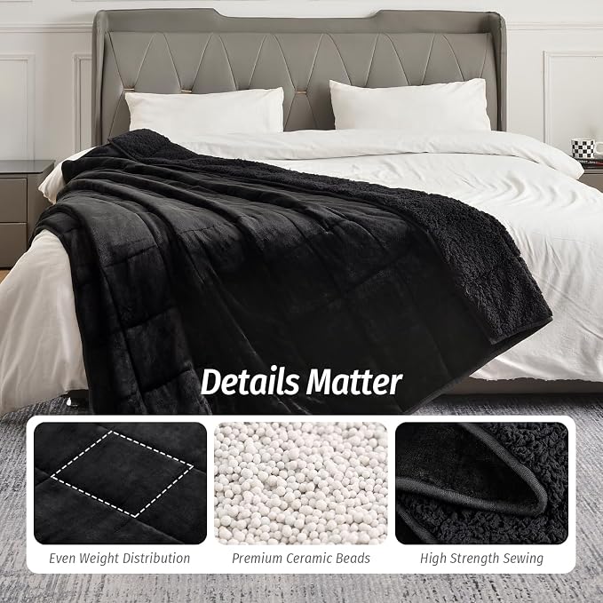 Wemore Sherpa Fleece Weighted Blanket - Image 5
