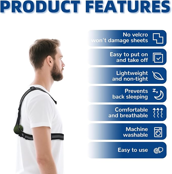 Sleep Position Trainer, Adjustable Side Sleeping Position Training Vest - Image 5