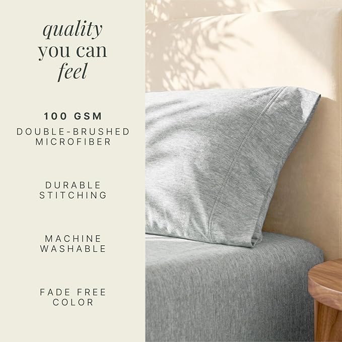 Hearth & Harbor Bed Sheets, Luxury Soft 6 Piece Bed Sheet Set Extra Deep Pocket - Image 6