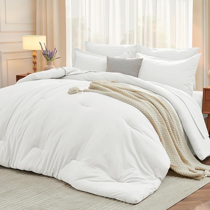 MUXHOMO 5 Pieces Twin XL Comforter Set, Soft Bed in a Bag Twin XL Size by MUXHOMO