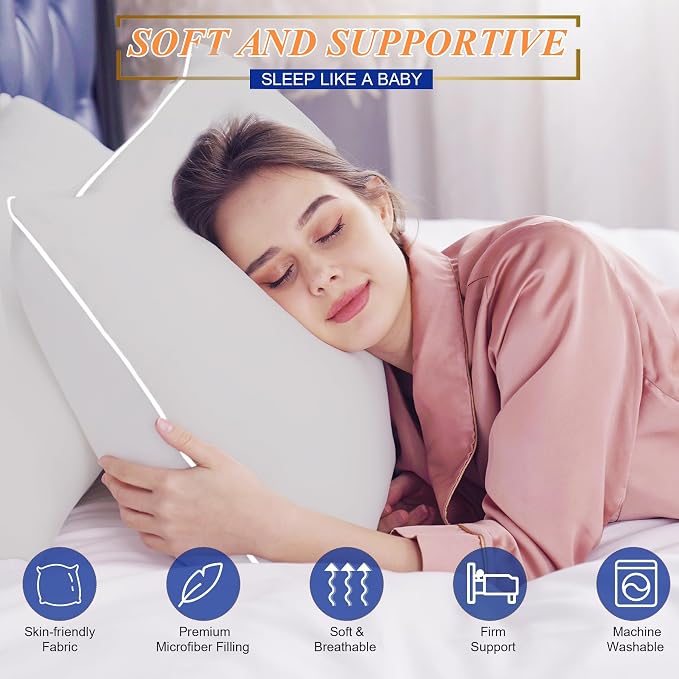 MZOIMZO Bed Pillows for Sleeping- Standard Size, Cooling Hotel Quality - Image 2