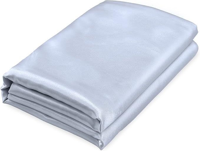 Homiest Baby Blue Satin Flat Sheet by Homiest