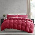 Nestl Burgundy Red Duvet Cover King Size by Nestl