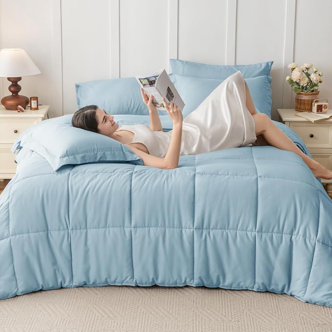 JOLLYVOGUE King Comforter Set, Ultra-Soft Bed in a Bag King Size 7 Pieces - Image 6
