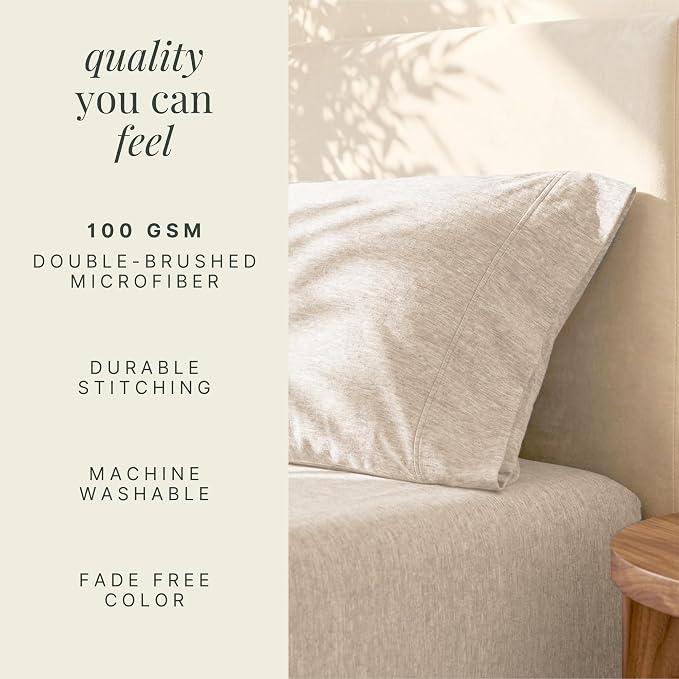 Hearth & Harbor Bed Sheets, Luxury Soft 6 Piece Bed Sheet Set Extra Deep Pocket - Image 6
