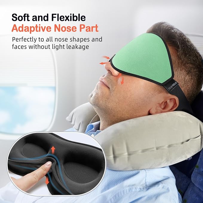 LitBear Sleep Mask for Side Sleeper Women Men, Eye Mask for Sleeping Light - Image 3