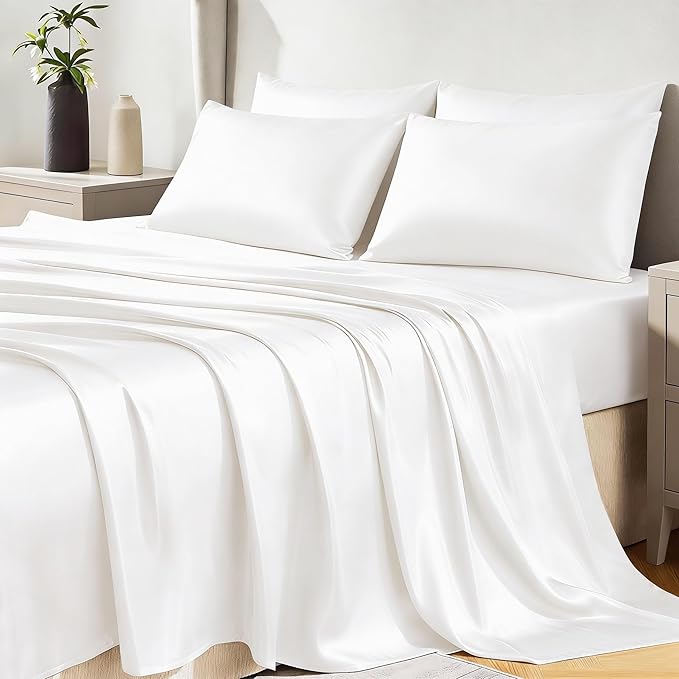 CozyLux Satin Sheets Full Size Sheets by CozyLux