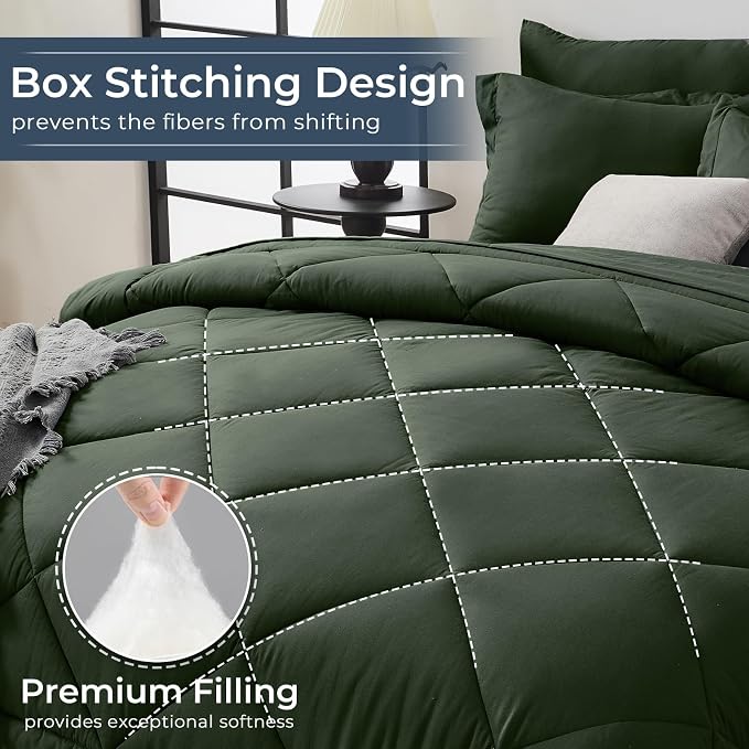 HEVUMYI Army Green Twin-XL Comforter Set - Image 4