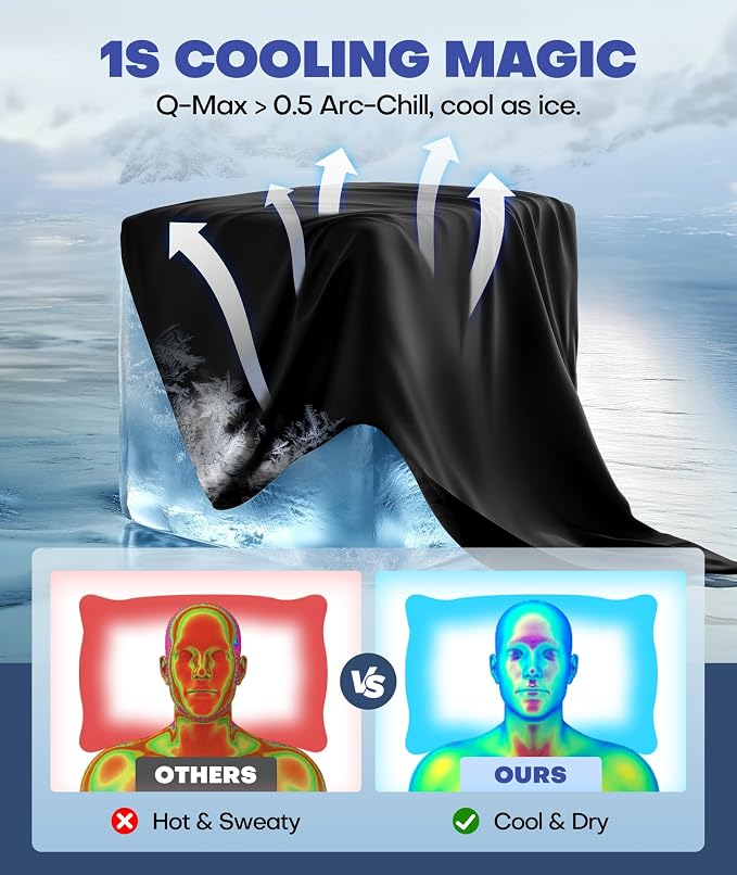 Ice Cooling Pillowcase for Hot Sleepers – Instantly Cool, Stays Cold All Night - Image 2