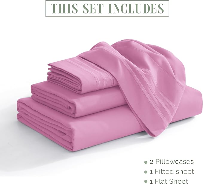 Elegant Comfort Luxurious 1500 Premium Hotel Quality Microfiber 4-Piece Sheet - Image 3