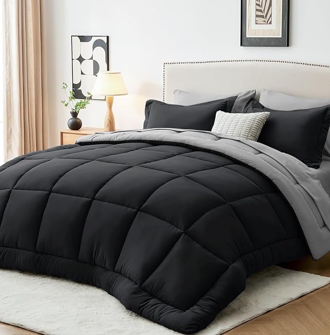 Sasttie King Size Comforter Set, 7 Pieces Bed in a Bag King, Complete Bedding by SASTTIE