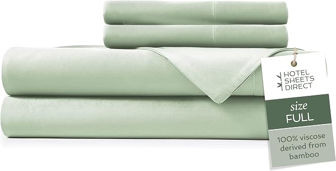 Hotel Sheets Direct 4 Piece Bed Sheet Set Full Size, 100% Viscose Derived from by HOTELSHEETSDIRECT