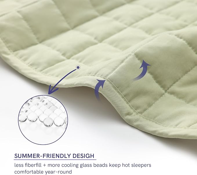 YnM Exclusive 25 lbs Weighted Blanket, Extra Heavy Cotton/Polyester Bed Blanket - Image 4