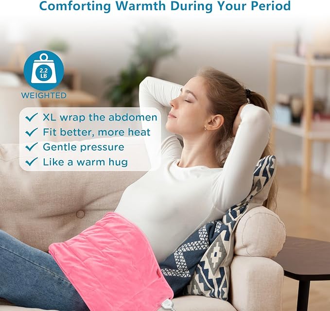 Comfytemp Weighted Heating Pad for Back & Period, FSA Eligible Electric Heat Pad - Image 2