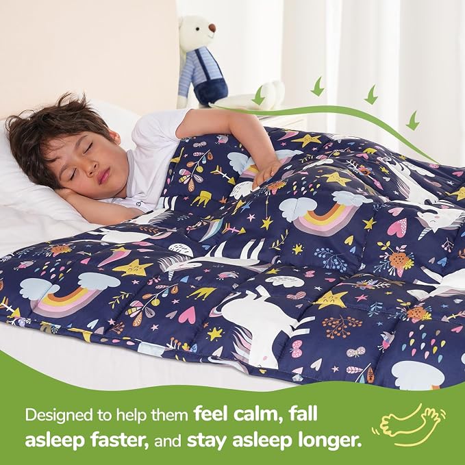 Sivio Weighted Blanket 5lbs, Unicorn Cooling Weighted Lap Blanket, Breathable - Image 2