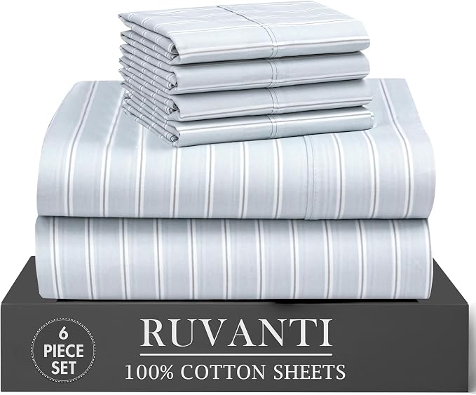 RUVANTI 6 Pcs Cotton Sheets by Ruvanti