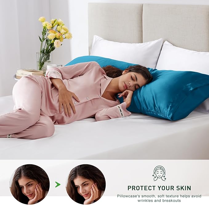 Love's cabin Satin Body Pillowcase 20x54, Cooling Pillow Cover - Image 2