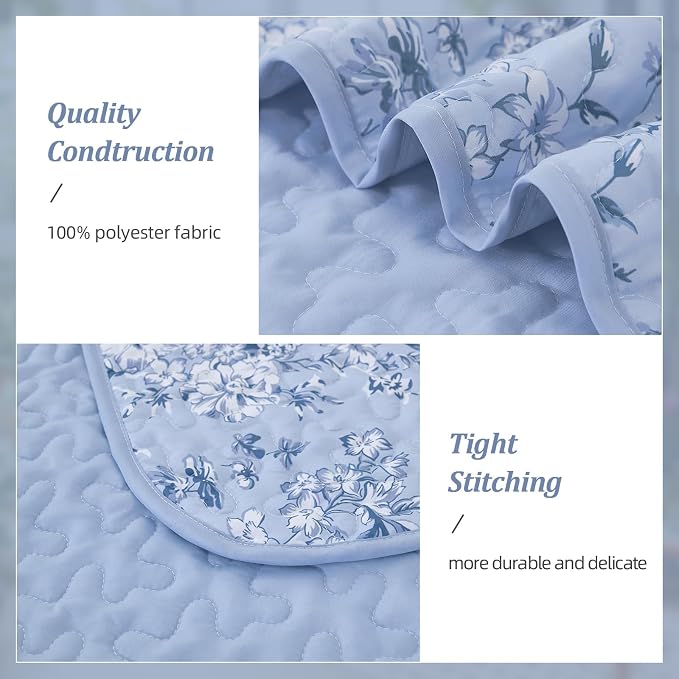 WONGS BEDDING Quilt Queen Size, Botanical Quilt - Image 4