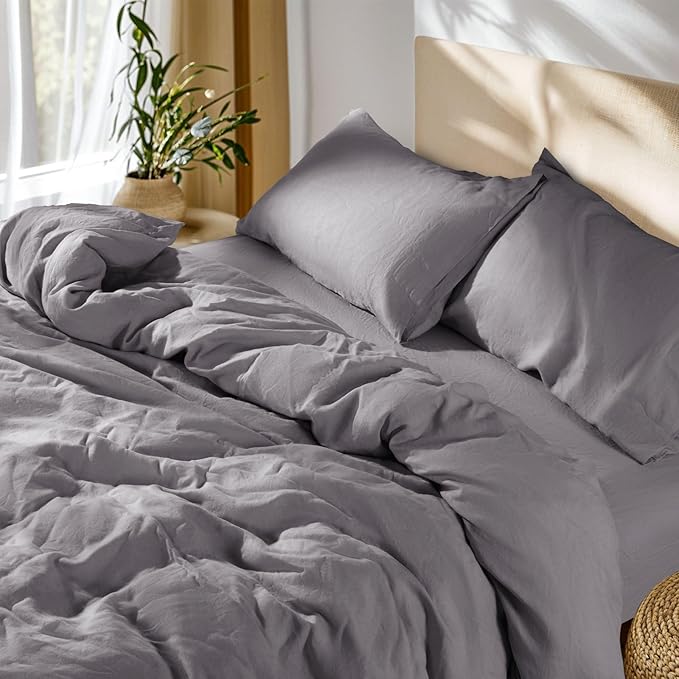 SONORO KATE 100% French Linen Duvet Cover, Soft Breathable by SONOROKATE