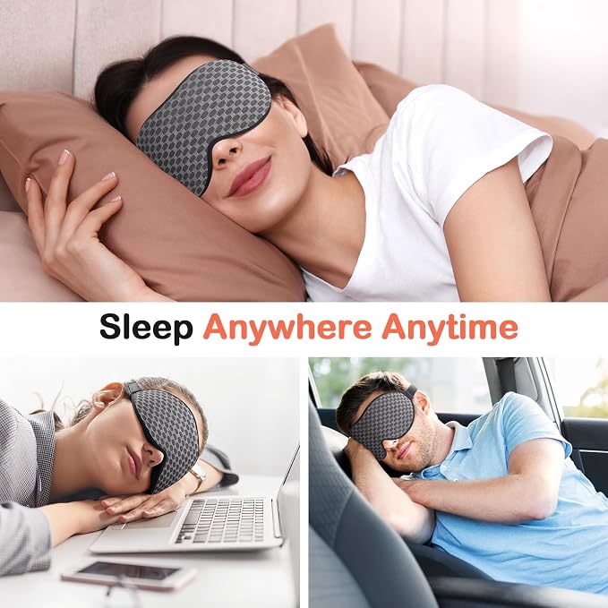 INNELO 3D Contoured Sleep Mask for Side Sleepers, 100% Light Blocking Sleeping - Image 7