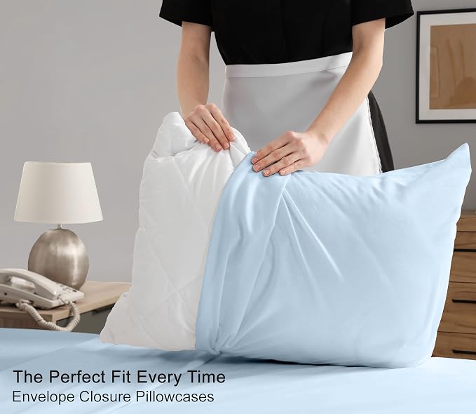 RUVANTI 100% Cotton Sheets – Split King Size Percale Bedding, Cooling & - Image 7