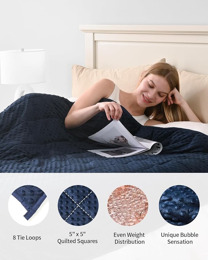 Mr. Sandman Weighted Blanket for Adults, Minky Heavy Blanket for Woman - Image 7
