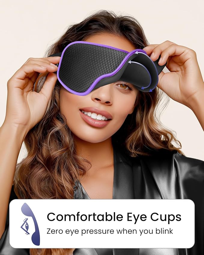 WAOAW Sleep Mask for Men Women: Blackout Eye Masks for Sleep - Image 2