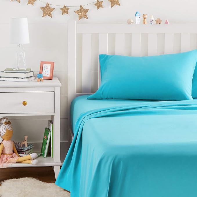 Amazon Basics Kid's Soft Easy-Wash Lightweight Microfiber 3-Piece Sheet Set - Image 6