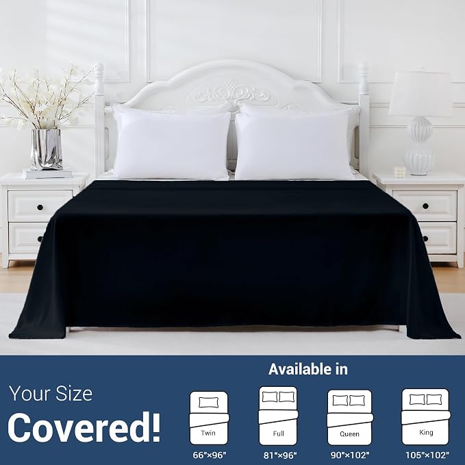 King Flat Sheet Only, 1 Pack Top Bed Sheets, Soft Breathable Brushed Microfiber - Image 5