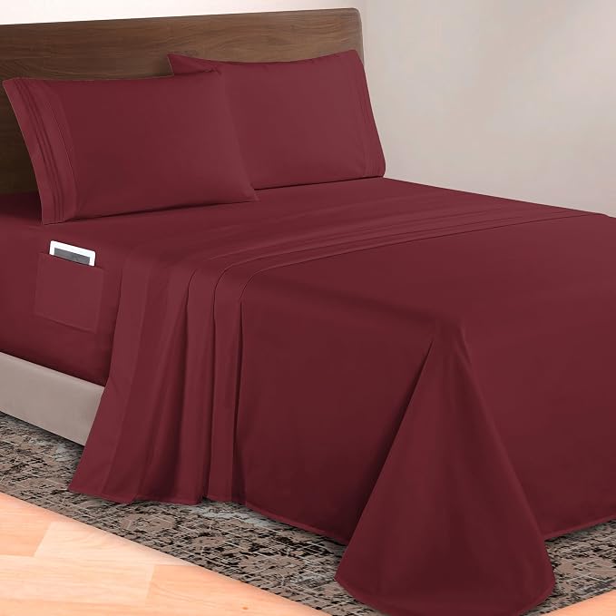 Elegant Comfort Luxurious 1500 Premium Hotel Quality Microfiber 4-Piece Sheet by ELEGANTCOMFORT