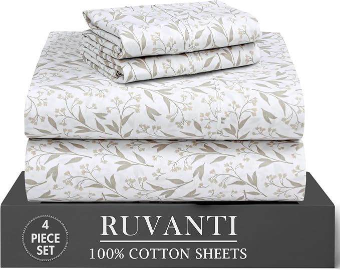 RUVANTI 4 Pcs Cotton Sheets by Ruvanti