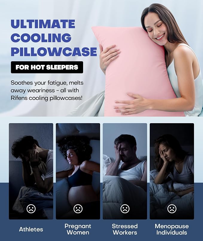 Ice Cooling Pillowcase for Hot Sleepers, Instantly Cool, Stays Cold All Night - Image 6
