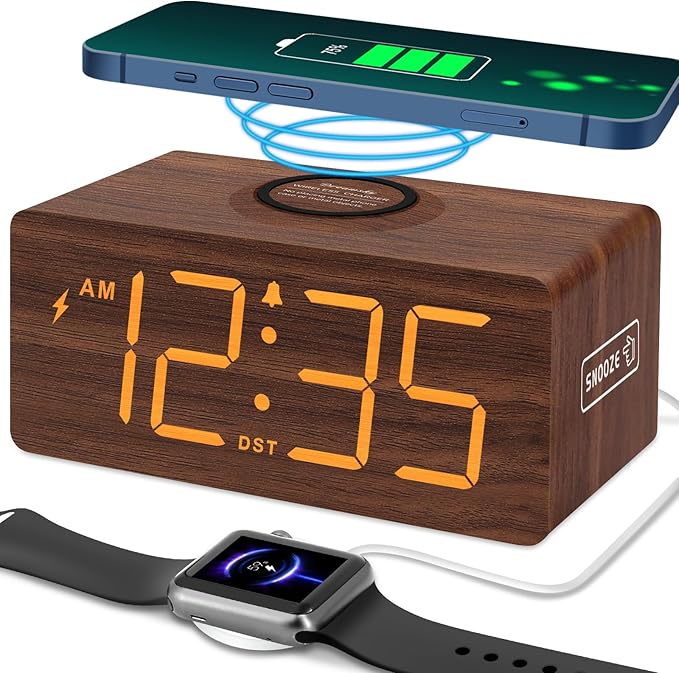 DreamSky Wooden Digital Alarm Clock by DreamSky