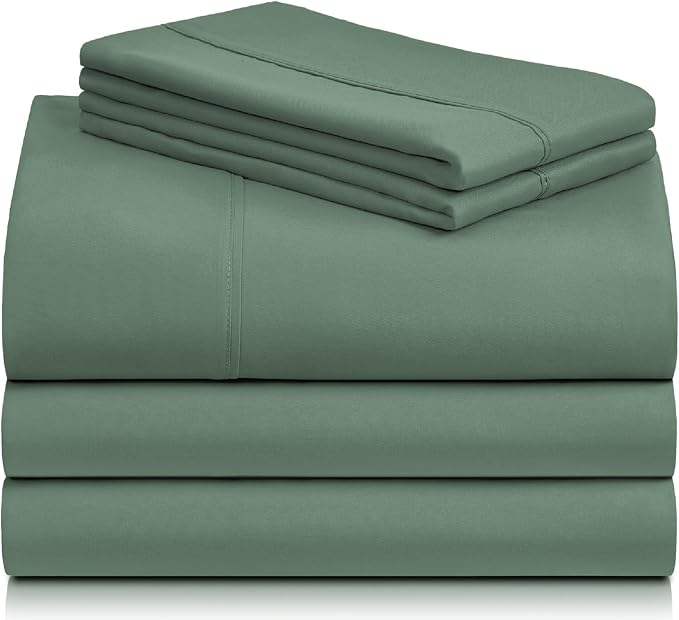 LuxClub 5 PC Split King Sheet Set, Breathable Luxury Bed Sheets, Deep Pockets - Image 9