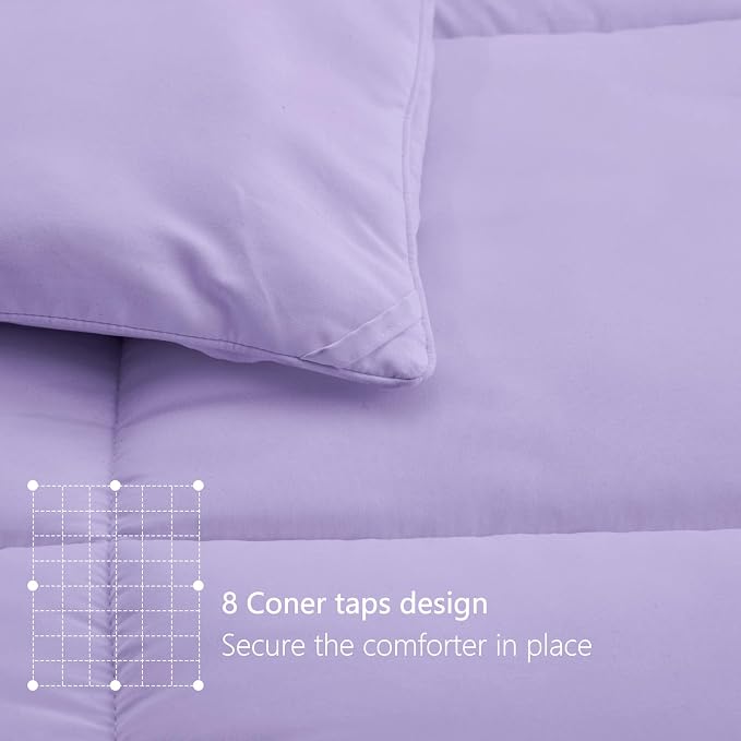 TEXARTIST Premium 2100 Series King Comforter All Season Breathable Lavender - Image 5