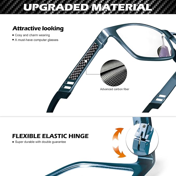 ANYLUV Blue Light Blocking Glasses Men Computer Gaming Glasses Lightweight - Image 3