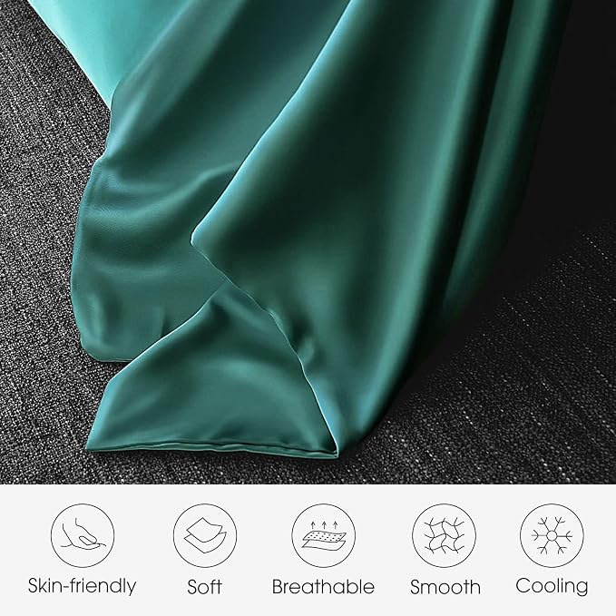 100% Silk Pillow Cases 2 Pack Queen Size Mulberry Silk Pillowcase - Image 3