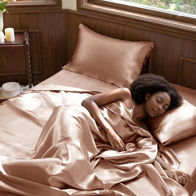 CozyLux Satin Sheets Full Size Sheets - Image 2