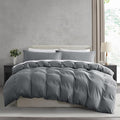 Nestl Grey Duvet Cover Full Size by Nestl
