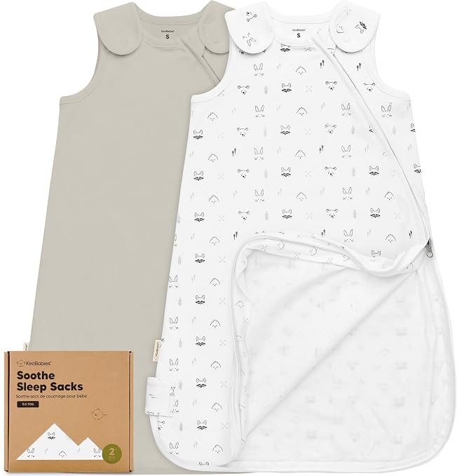 2-Pack Organic Baby Sleep Sacks, 100% Cotton by KeaBabies
