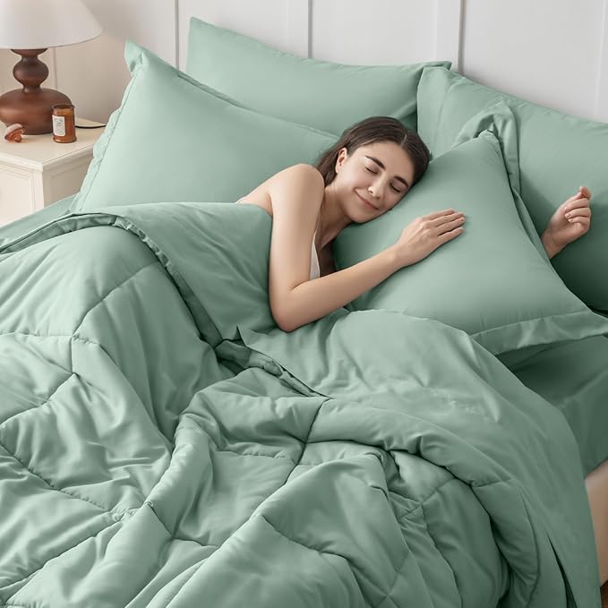 JOLLYVOGUE California King Comforter Set, Ultra-Soft Bed in a Bag Cal King Size - Image 6