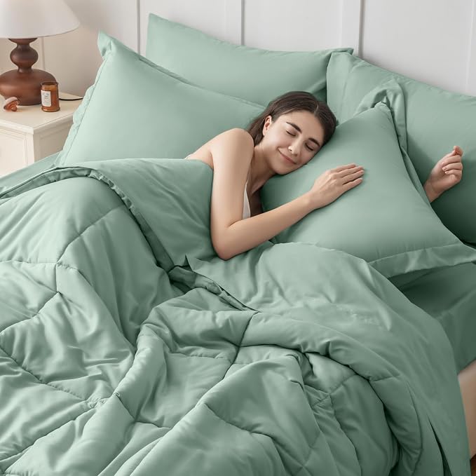 JOLLYVOGUE Full Comforter Set, Ultra-Soft Bed in a Bag Full Size 7 Pieces - Image 6