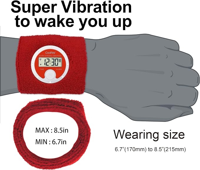 Coolfire Vibrating Alarm Clock Wristband, Silent Wake-Up Watch - Image 5